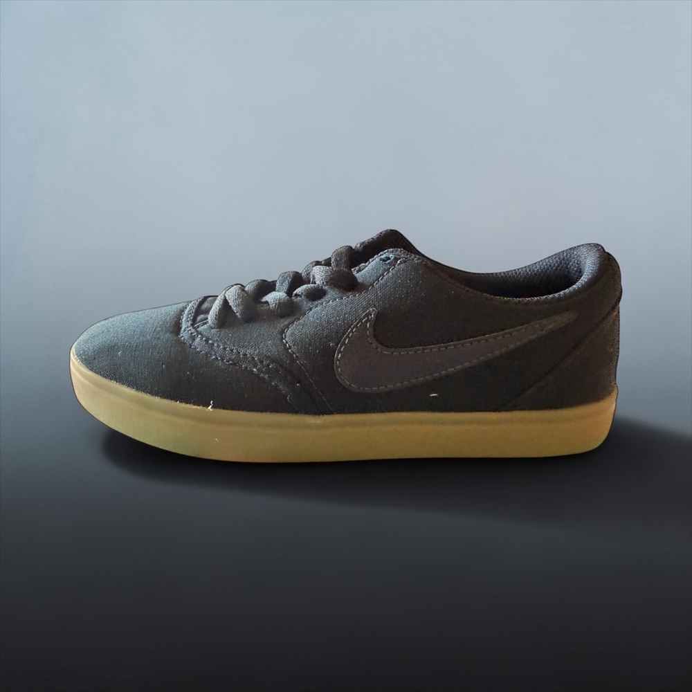 Nike Women's Black Canvas Sneakers with Gum Sole